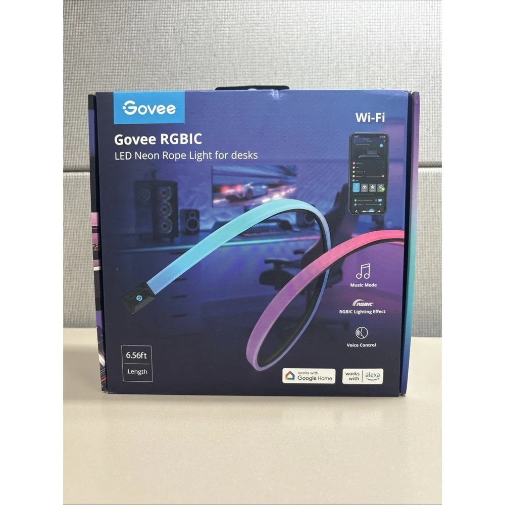 Govee - RGBIC LED Neon Rope Light for Desks 6.5ft - H61C2 - NEW